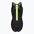 Speedo Reflect Wave schwarz/grüner einteiliger Badeanzug für Damen 2