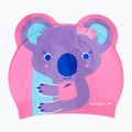 Speedo Plain Moulded Silicone rosa Kinder Badekappe