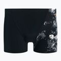Herren Speedo Allover V-Cut Aquqshort Schwimm-Boxershorts schwarz-grau 68-09734F330