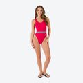 Speedo Belted Deep U-Back Damen einteiliger Badeanzug rot 12363F338 2