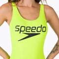 Speedo einteiliger Badeanzug Logo Deep U-Back F381 gelb 12369F381 4