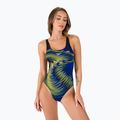 Speedo Placement Powerback Damen Badeanzug einteilig schwarz-blau 06187F882