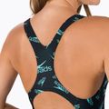 Speedo Boom Logo Allover Medalist einteiliger Badeanzug für Damen F888 schwarz-blau 12199F888 4