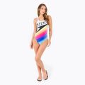 Speedo Retro Placement Medalist Damen Badeanzug einteilig weiß 68-12199G072 2