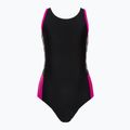 Speedo Boom Logo Splice Muscleback einteiliger Badeanzug für Kinder B344 schwarz 12859B344