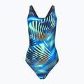 Speedo Printed Medalist Damen Badeanzug einteilig schwarz/blau