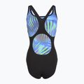 Speedo Printed Medalist Damen Badeanzug einteilig schwarz/blau 2