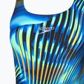 Speedo Printed Medalist Damen Badeanzug einteilig schwarz/blau 3