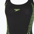 Damen-Einteiler Badeanzug Speedo Panel Muscleback schwarz/grün 3
