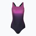 Speedo Digital Placement Medalist Damen einteiliger Badeanzug navy blau und lila 68-12199G701