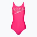 Speedo Frauen einteiliger Badeanzug Logo Deep U-Back rosa 68-12369A657