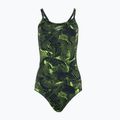 Badeanzug Damen Speedo Allover Fixed Crossback black / atomic lime