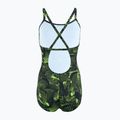 Badeanzug Damen Speedo Allover Fixed Crossback black / atomic lime 2