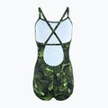 Speedo Damen-Badeanzug Allover Fixed Crossback schwarz / atomic lime 2