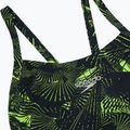 Badeanzug Damen Speedo Allover Fixed Crossback black / atomic lime 3