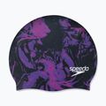 Badekappe Speedo Long Hair Printed schwarz-violett 68-1136 5