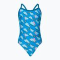 Einteiliger Badeanzug Kinder Speedo Flipper Phone Allover Vback blau 68-12846