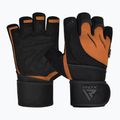 RDX L4 Open Finger Micro Plus Gym hellbraun/schwarz Trainingshandschuhe