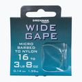 Drennan Wide Gape Haken und Widerhaken + Schnur 8-teilig klar methode leader HNWDGM016