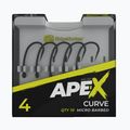 Ridge Monkey Ape-X Curve Barbed grau RMT285 Haken 2