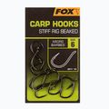 Fox Stiff Rig Beaked Karpfenhaken schwarz CHK240 2