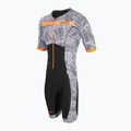 ZONE3 Activate+ Herren Triathlonanzug Kona Speed Short Sleeve Trisuit schwarz/weiß/orange