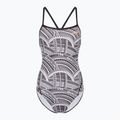 Einteiler Badeanzug Damen ZONE3 Kona Speed Strap Back tribal print/black/ white/orange