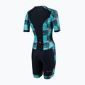 Damen Triathlonanzug ZONE3 Activate+ Short Sleeve Trisuit tribal rush/schwarz/khaki 2