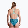 Damen-Einteiler Badeanzug ZONE3 Strap Back teal tie dye 5