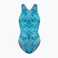 Damen-Einteiler Badeanzug ZONE3 Classic teal tie-dye