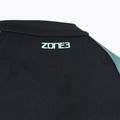 Damen-Einteiler Badeanzug ZONE3 Long Sleeve teal tie dye 4