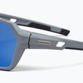 Endura Singletrack dreich grau/blau revo smoke/klar silber flash mirror Sonnenbrille 4