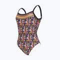 Einteiliger Damen-Badeanzug Zoggs Culture Jam Deep Scoo braun / multicolour