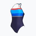 Damen Badeanzug einteilig Zoggs Pop Block T Back weiß / rot / blau / navy