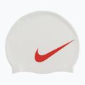 Nike BIG SWOOSH Badekappe weiß und rot NESS5173-173