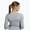 Damen Trainings-Langarmshirt Gymshark Vital Seamless Crop Top hellgrau 3