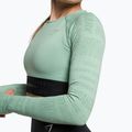 Women's Gymshark Vision Crop Top Langarm-Trainingsoberteil grün/schwarz 4