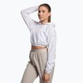 Damen Trainingssweatshirt Gymshark KK Twins Zip Up Crop weiß