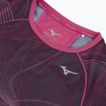 Damen Laufshirt Mizuno Aero Tee gape Wein 3