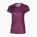 Damen Lauf-T-Shirt Mizuno Graphic Tee magenta Dunst