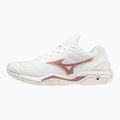 Damen-Handballschuhe Mizuno Wave Stealth V weiß/rose/schneeweiß