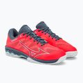 Damen Tennisschuhe Mizuno Wave Exceed Light AC Fierry Coral 2/Weiß/China Blau 61GA221958 4