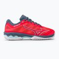 Damen Tennisschuhe Mizuno Wave Exceed Light CC Fierry Coral 2/Weiß/China Blau 61GC222158 2