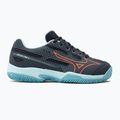 Kinder-Tennisschuhe Mizuno Exceed Star CC kollegial blau/soleil/tanager/türkis 2