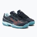 Kinder-Tennisschuhe Mizuno Exceed Star CC kollegial blau/soleil/tanager/türkis 4