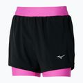 Lauf Shorts Damen Mizuno ER 4.5 2in1 black/pink