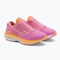 Damen Laufschuhe Mizuno Wave Rider 26 Roxy Cyclamen/Weiß/Mockorang 5