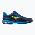 Herren-Tennisschuhe Mizuno Wave Exceed Light 2 AC Kleid blauen / bolt2 neon / clolsonne 8