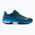 Herren-Tennisschuhe Mizuno Wave Exceed Light 2 AC Kleid blauen / bolt2 neon / clolsonne 2