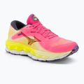 Damen Laufschuhe Mizuno Wave Sky 7 highvpink/ombre blau/bolt2neon